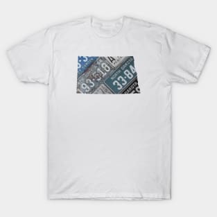 Vintage North Dakota License Plates T-Shirt